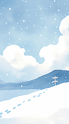 JPG 구름 호수 하늘색 겨울 일러스트 자연 하늘 산 풍경 사람없음 설원 표지판 포근함 발자국 눈내림 국내일러스트 AI일러스트 AI콘텐츠 자연요소 계절 자국 알림판 눈_날씨 파란색 감각 생태계 파일형식
