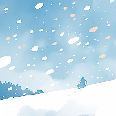 JPG 나무 실루엣 하늘색 겨울 일러스트 자연 하늘 한명 풍경 성인 사람없음 설원 포근함 발자국 눈보라 눈내림 성인한명만 국내일러스트 AI일러스트 AI콘텐츠 식물 1 계절 자국 눈_날씨 촬영기법 사람 파란색 감각 생태계 성인만 파일형식