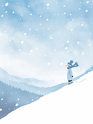 JPG 전신 구름 하늘색 겨울 일러스트 자연 하늘 산 털모자 한명 사람 풍경 성인 설원 목도리 안개 포근함 발자국 눈내림 성인한명만 국내일러스트 AI일러스트 AI콘텐츠 자연요소 모자_잡화 1 잡화 계절 자국 날씨 눈_날씨 파란색 감각 생태계 성인만 파일형식