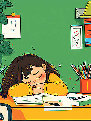 JPG 학생 여자 종이 어린이 엎드리기 일러스트 피곤 한명 소녀 상반신 책 초록색 학습 필기구 눈감음 공책 짜증 졸음 지루함 책상 연필꽂이 소녀한명만 국내일러스트 AI일러스트 AI콘텐츠 1 교육 감정 컬러 가구 컨셉 모션 문구용품 사람 여자한명만 소녀만 파일형식