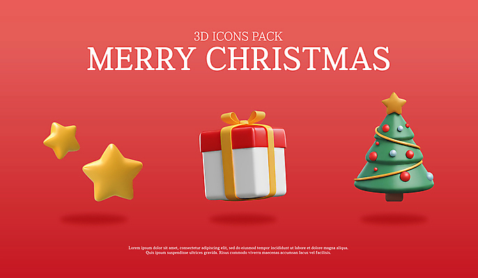 PSD 아이콘 별 리본 크리스마스 겨울 사람없음 빨간색 선물상자 세트 3D아이콘 크리스마스트리 3D 입체 오브젝트 엘리먼트 연말 오너먼트 자연요소 계절 기념일 컬러 크리스마스장식 선물 상자 디지털합성 파일형식