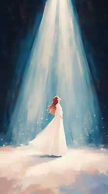 JPG 전신 여자 신부 웨딩드레스 결혼 일러스트 결혼식 사랑 한명 서기 성인 빛 올려보기 흰색 스포트라이트 성인여자한명만 국내일러스트 AI일러스트 AI콘텐츠 1 드레스 감정 컬러 모션 사람 이벤트 여자한명만 성인여자만 파일형식