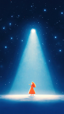 JPG 전신 원피스 여자 어린이 일러스트 밤하늘 한명 서기 소녀 파란색 반짝임 스포트라이트 별빛 소녀한명만 국내일러스트 AI일러스트 AI콘텐츠 1 옷 별 컬러 모션 하늘 사람 빛 야간 여자한명만 소녀만 파일형식