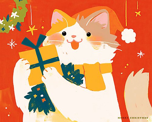 PSD 잎 일러스트 산타모자 따뜻함 크리스마스선물 웃음 들기 사람없음 빨간색 선물상자 귀여움 목도리 고양이 리스장식 국내일러스트 식물 모자_잡화 잡화 컬러 컨셉 크리스마스 포유류 모션 표정 선물 장식 반려동물 상자 파일형식