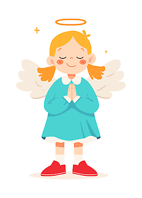 전신 여자 어린이 하늘색 일러스트 한명 미소 소녀 노란색 평화 귀여움 눈감음 기도 순수 손모으기 천사날개 소녀한명만 일러캐릭터 천사링 AI파일 캐릭터 1 컬러 컨셉 날개 모션 천사 표정 사람 손짓 파란색 여자한명만 소녀만 파일형식 벡터
