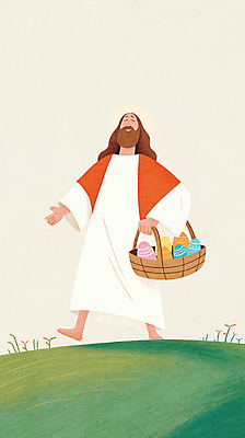 JPG 남자 일러스트 사랑 한명 들기 초원 성인 바구니 평화 걷기 희망 예수 하나님 부활절계란 성인남자한명만 국내일러스트 AI일러스트 AI콘텐츠 1 감정 컨셉 모션 부활절 사람 계란 신_종교 남자한명만 성인남자만 파일형식