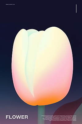 PSD 꽃 포스터 곡선 일러스트 사람없음 컬러풀 봄 화려 모던 심플 감성 국내일러스트 식물 계절 선 컬러 컨셉 파일형식