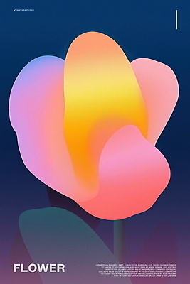PSD 꽃 포스터 곡선 일러스트 사람없음 컬러풀 봄 화려 모던 감성 국내일러스트 식물 계절 선 컬러 컨셉 파일형식