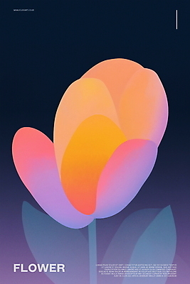PSD 꽃 포스터 곡선 일러스트 사람없음 컬러풀 화려 모던 감성 국내일러스트 식물 선 컬러 컨셉 파일형식