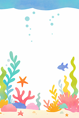 JPG 바다 일러스트 자연 불가사리 어류 사람없음 컬러풀 바닷속 해초 산호 카피스페이스 국내일러스트 AI일러스트 AI콘텐츠 컬러 극피동물 수중 수중동물 공백 해조류 자포동물 생태계 파일형식