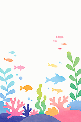 JPG 바다 일러스트 자연 어류 사람없음 컬러풀 바닷속 해초 산호 카피스페이스 국내일러스트 AI일러스트 AI콘텐츠 컬러 수중 수중동물 공백 해조류 자포동물 생태계 파일형식