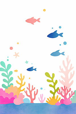 JPG 바다 일러스트 자연 어류 사람없음 컬러풀 바닷속 해초 산호 카피스페이스 국내일러스트 AI일러스트 AI콘텐츠 컬러 수중 수중동물 공백 해조류 자포동물 생태계 파일형식