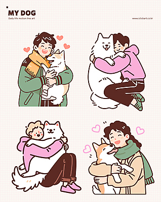 여자 남자 행복 반려견 스티커 일러스트 가족 포옹 따뜻함 사랑 여러명 성인 친구 귀여움 목도리 우정 강아지 주인 성인만 펫팸족 국내일러스트 AI파일 잡화 감정 다수 컨셉 관계 안기 사람 반려동물 개 신조어 파일형식 벡터