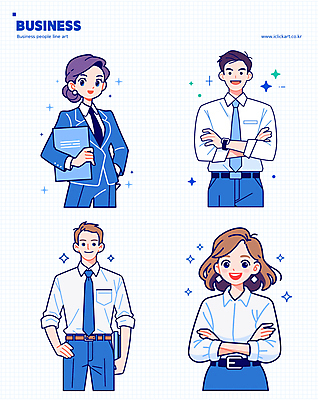 여자 남자 허리손 스티커 일러스트 비즈니스 들기 여러명 상반신 성인 책 파란색 팔짱 직장인 목표 문서 성인만 국내일러스트 AI파일 직업 컬러 포즈 다수 컨셉 모션 사람 파일형식 벡터