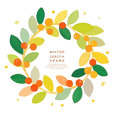 PSD 열매 크리스마스 겨울 일러스트 프레임 사람없음 초록색 원형 감성 원형프레임 리스장식 크리스마스리스 국내일러스트 도형 식물 계절 기념일 컬러 컨셉 장식 화환 파일형식