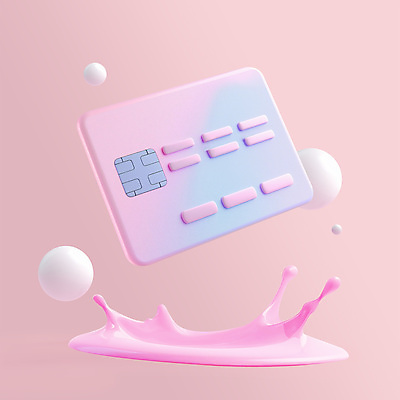 PSD 편집이미지 분홍색 사람없음 금융 원형 신용카드 액체 오브젝트 결제 엘리먼트 스플래쉬 편집3D 도형 컬러 경제 3D 파일형식