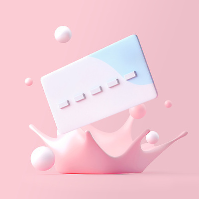 PSD 편집이미지 분홍색 사람없음 금융 원형 신용카드 액체 오브젝트 결제 엘리먼트 스플래쉬 편집3D 도형 컬러 경제 3D 파일형식