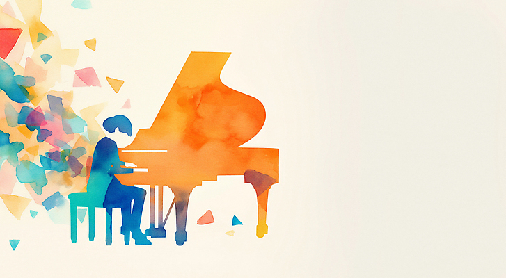 JPG 여자 예술 음악 연주 일러스트 추상 수채화 한명 사람 성인 컬러풀 피아노 감성 음악회 피아노의자 성인여자한명만 국내일러스트 AI일러스트 AI콘텐츠 1 컬러 컨셉 무늬 의자 문화예술 공연 건반악기 여자한명만 성인여자만 파일형식