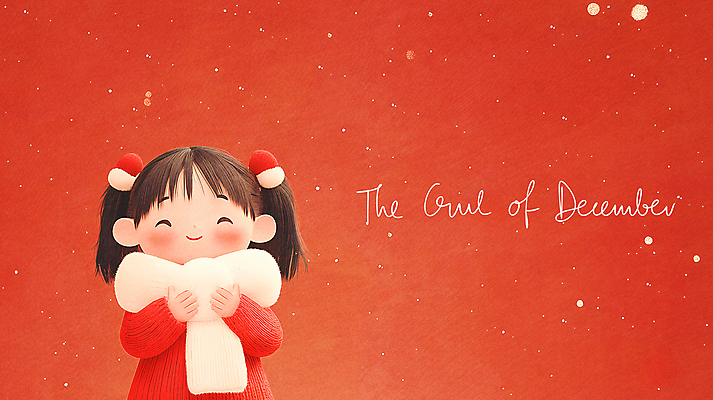 PSD 여자 어린이 크리스마스 겨울 일러스트 한명 웃음 소녀 빨간색 귀여움 목도리 눈 12월 겨울옷 소녀한명만 국내일러스트 자연요소 1 잡화 옷 계절 기념일 컬러 컨셉 날씨 표정 사람 날짜 여자한명만 소녀만 파일형식