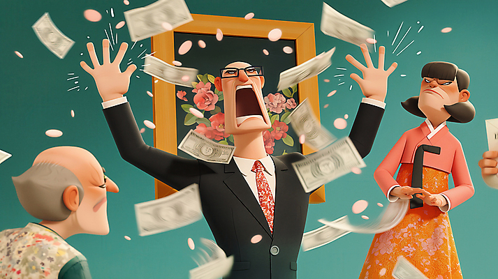 JPG 편집이미지 여자 할아버지 노년 남자 꽃 액자 지폐 정장 성인 세명 동전 외침 분노 재산 돈다발 한복 싸움 분쟁 흩날리기 상속 편집실사 AI컴퓨터그래픽 AI콘텐츠 식물 한국전통 옷 감정 돈 모션 사람 금융 소리 전통의상 CG 파일형식