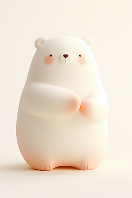 JPG 편집이미지 행복 사랑 미소 웃음 사람없음 귀여움 곰캐릭터 북극곰 아이보리 편집3D AI컴퓨터그래픽 AI콘텐츠 감정 컬러 동물캐릭터 컨셉 곰 표정 3D 파일형식