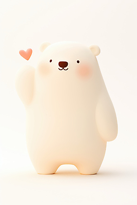 JPG 편집이미지 행복 사랑 미소 손짓 사람없음 귀여움 하트 곰캐릭터 북극곰 아이보리 편집3D AI컴퓨터그래픽 AI콘텐츠 모양 감정 컬러 동물캐릭터 컨셉 곰 모션 표정 3D 파일형식