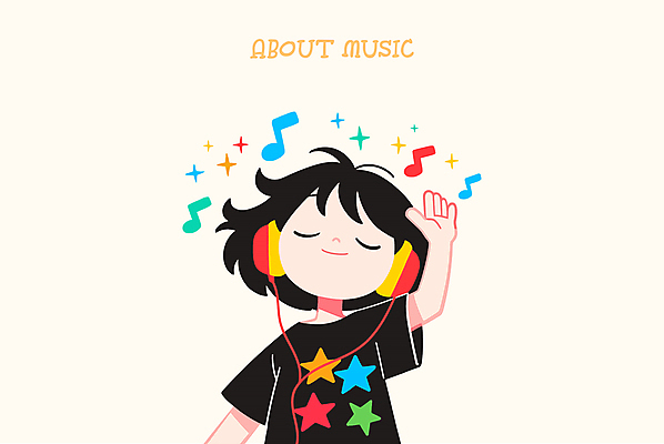여자 행복 별 어린이 음표 일러스트 한명 미소 소녀 상반신 반짝임 손들기 귀여움 눈감음 헤드셋 감상 노래감상 아이보리 소녀한명만 국내일러스트 AI파일 자연요소 1 기호 감정 음악 컬러 음향기기 컨셉 모션 표정 사람 헤드폰 음악감상 여자한명만 소녀만 파일형식 벡터