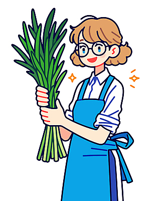 여자 안경 채소 일러스트 한명 웃음 들기 성인 앞치마 농부 성인여자한명만 국내일러스트 AI파일 직업 1 잡화 모션 표정 사람 여자한명만 성인여자만 파일형식 벡터