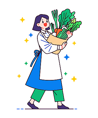 전신 여자 채소 일러스트 한명 웃음 들기 성인 반짝임 걷기 농부 장바구니 성인여자한명만 국내일러스트 AI파일 직업 1 모션 표정 사람 쇼핑 바구니 여자한명만 성인여자만 파일형식 벡터