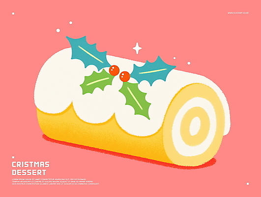 열매 음식 컬러 크리스마스 모션 케이크 크림 파일형식 분홍색 생크림 호랑가시나무열매 롤케이크 디저트 분 PSD 일러스트 국내일러스트 크리스마스케이크 반짝임 사람없음