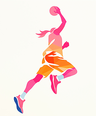 JPG 전신 여자 스포츠 일러스트 농구 농구공 건강 한명 성인 운동 점프 주황색 에너지 던지기 농구화 진분홍색 성인여자한명만 국내일러스트 AI일러스트 AI콘텐츠 1 스포츠용품 분홍색 컬러 운동화 공 모션 사람 구기 여자한명만 성인여자만 파일형식
