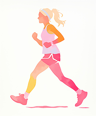 JPG 전신 여자 스포츠 분홍색 운동화 일러스트 건강 한명 성인 운동복 달리기 운동 헬스 주황색 에너지 성인여자한명만 국내일러스트 AI일러스트 AI콘텐츠 1 옷 컬러 신발 모션 사람 여자한명만 성인여자만 파일형식