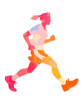 JPG 전신 여자 스포츠 분홍색 운동화 일러스트 건강 한명 성인 달리기 운동 주황색 성인여자한명만 국내일러스트 AI일러스트 AI콘텐츠 1 컬러 신발 모션 사람 여자한명만 성인여자만 파일형식