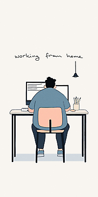 전신 남자 의자 일러스트 조명 한명 앉기 성인 뒷모습 컴퓨터 사무용품 작업 책상 심플 재택근무 성인남자한명만 국내일러스트 AI파일 1 뷰포인트 가구 비즈니스 모션 문구용품 사람 전자제품 남자한명만 성인남자만 파일형식 벡터