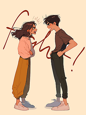 전신 부부 여자 남자 감정 일러스트 관계 성인 두명 마주보기 팔짱 충돌 주머니손 부부싸움 갈등 노려봄 대치 베이지색 의사소통 성인만 2025년 트렌드컬러 국내일러스트 모카무스 AI파일 커플 컬러 모션 표정 사람 연도 싸움 파일형식 벡터