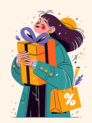여자 행복 잎 일러스트 안기 바람 선물 한명 미소 들기 성인 선물상자 쇼핑 쇼핑백 노란색 기쁨 코트 외출 베이지색 성인여자한명만 흩날리기 국내일러스트 AI파일 자연요소 식물 1 감정 컬러 가방 모션 날씨 표정 사람 상자 외투 여자한명만 성인여자만 파일형식 벡터