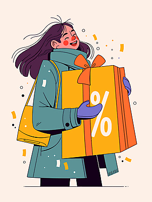 여자 행복 가방 일러스트 안기 바람 선물 한명 미소 웃음 성인 쇼핑 쇼핑백 노란색 목도리 기쁨 코트 외출 베이지색 성인여자한명만 흩날리기 국내일러스트 AI파일 자연요소 1 잡화 감정 컬러 모션 날씨 표정 사람 외투 여자한명만 성인여자만 파일형식 벡터