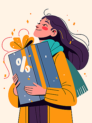 여자 행복 일러스트 바람 선물 한명 미소 들기 성인 선물상자 쇼핑 쇼핑백 노란색 목도리 기쁨 코트 외출 베이지색 성인여자한명만 흩날리기 국내일러스트 AI파일 자연요소 1 잡화 감정 컬러 가방 모션 날씨 표정 사람 상자 외투 여자한명만 성인여자만 파일형식 벡터