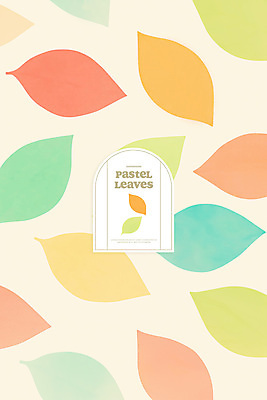 PSD 편집이미지 백그라운드 나뭇잎 수채화 사람없음 컬러풀 귀여움 파스텔톤 이미지편집 컬러 컨셉 잎 파일형식