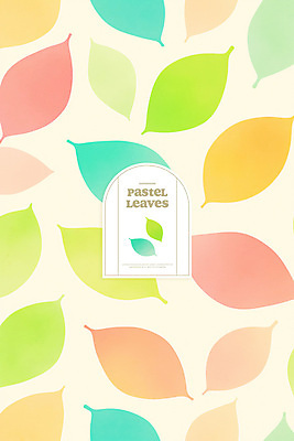 PSD 편집이미지 백그라운드 나뭇잎 수채화 사람없음 컬러풀 귀여움 파스텔톤 이미지편집 컬러 컨셉 잎 파일형식