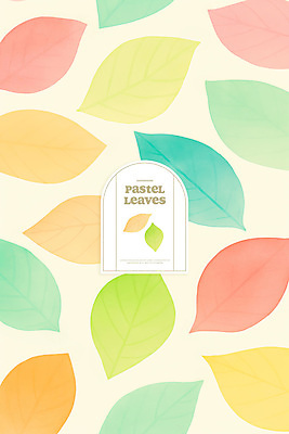 PSD 편집이미지 백그라운드 나뭇잎 수채화 사람없음 컬러풀 귀여움 파스텔톤 이미지편집 컬러 컨셉 잎 파일형식