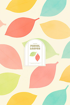 PSD 편집이미지 백그라운드 나뭇잎 수채화 사람없음 컬러풀 귀여움 파스텔톤 이미지편집 컬러 컨셉 잎 파일형식