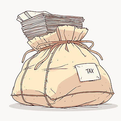 돈 일러스트 사람없음 경제 돈자루 재산 가득함 문서 자루 베이지색 세금 예산 재정 국내일러스트 AI파일 컬러 금융 파일형식 벡터