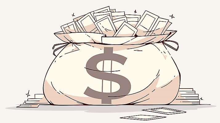 돈 일러스트 사람없음 경제 달러 돈자루 재산 가득함 자루 자산관리 예산 재정 국내일러스트 AI파일 금융 파일형식 벡터