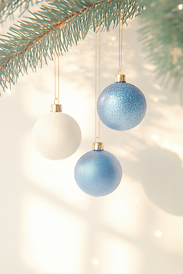 JPG 편집이미지 크리스마스 겨울 조명 따뜻함 그림자 사람없음 장식 파란색 반짝임 크리스마스트리 흰색 나뭇가지 보케 감성 오너먼트 편집실사 AI포토 AI콘텐츠 나무 계절 기념일 컬러 컨셉 크리스마스장식 모션 CG 파일형식