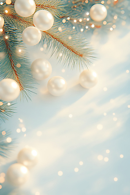 JPG 편집이미지 백그라운드 크리스마스 겨울 따뜻함 그림자 사람없음 장식 빛 반짝임 크리스마스트리 흰색 나뭇가지 보케 진주 감성 오너먼트 편집실사 AI포토 AI콘텐츠 나무 계절 기념일 컬러 컨셉 크리스마스장식 모션 보석 CG 파일형식