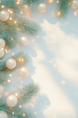 JPG 편집이미지 백그라운드 크리스마스 겨울 따뜻함 그림자 사람없음 장식 빛 반짝임 크리스마스트리 흰색 나뭇가지 보케 진주 감성 오너먼트 편집실사 AI포토 AI콘텐츠 나무 계절 기념일 컬러 컨셉 크리스마스장식 모션 보석 CG 파일형식