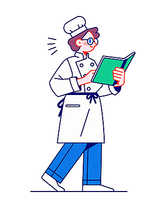 전신 여자 인물캐릭터 일러스트 직업캐릭터 요리사모자 한명 미소 들기 성인 초록색 파란색 요리사 자신감 조리복 읽기 요리책 성인여자한명만 일러캐릭터 AI파일 직업 캐릭터 모자_잡화 1 감정 컬러 유니폼 모션 표정 사람 책 여자한명만 성인여자만 파일형식 벡터