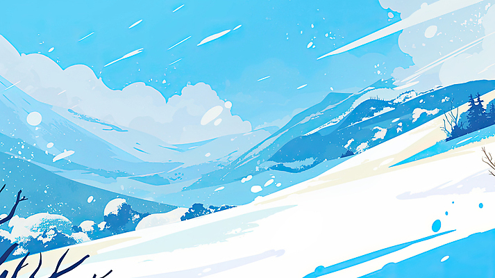 JPG 나무 구름 설경 겨울 일러스트 자연 하늘 사람없음 파란색 나뭇가지 차가움 눈보라 눈내림 설산 눈덮임 국내일러스트 AI일러스트 AI콘텐츠 자연요소 식물 계절 컬러 컨셉 산 눈_날씨 풍경 생태계 파일형식