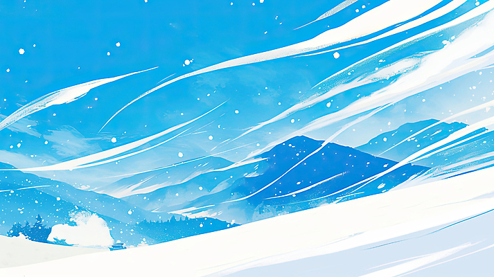 JPG 나무 구름 설경 겨울 일러스트 자연 하늘 바람 사람없음 파란색 안개 차가움 눈보라 눈내림 설산 눈덮임 국내일러스트 AI일러스트 AI콘텐츠 자연요소 식물 계절 컬러 컨셉 날씨 산 눈_날씨 풍경 생태계 파일형식